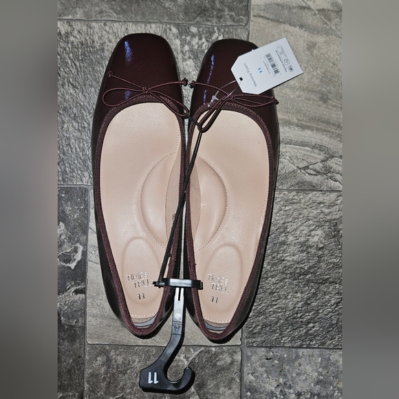 Time and Tru Women's String Bow Block Heel Ballet Shoes Size 11 NWT - Picture 2 of 9